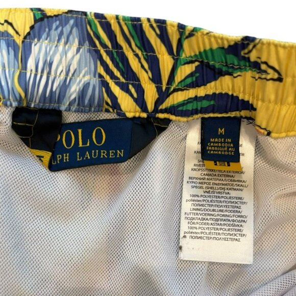 Polo Ralph Lauren Kailua Swim Trunks Resortwear White Lotus Floral Mens M - Picture 6 of 6